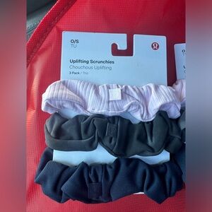 Lululemon Uplifting scrunchies 3 pack NWT!!